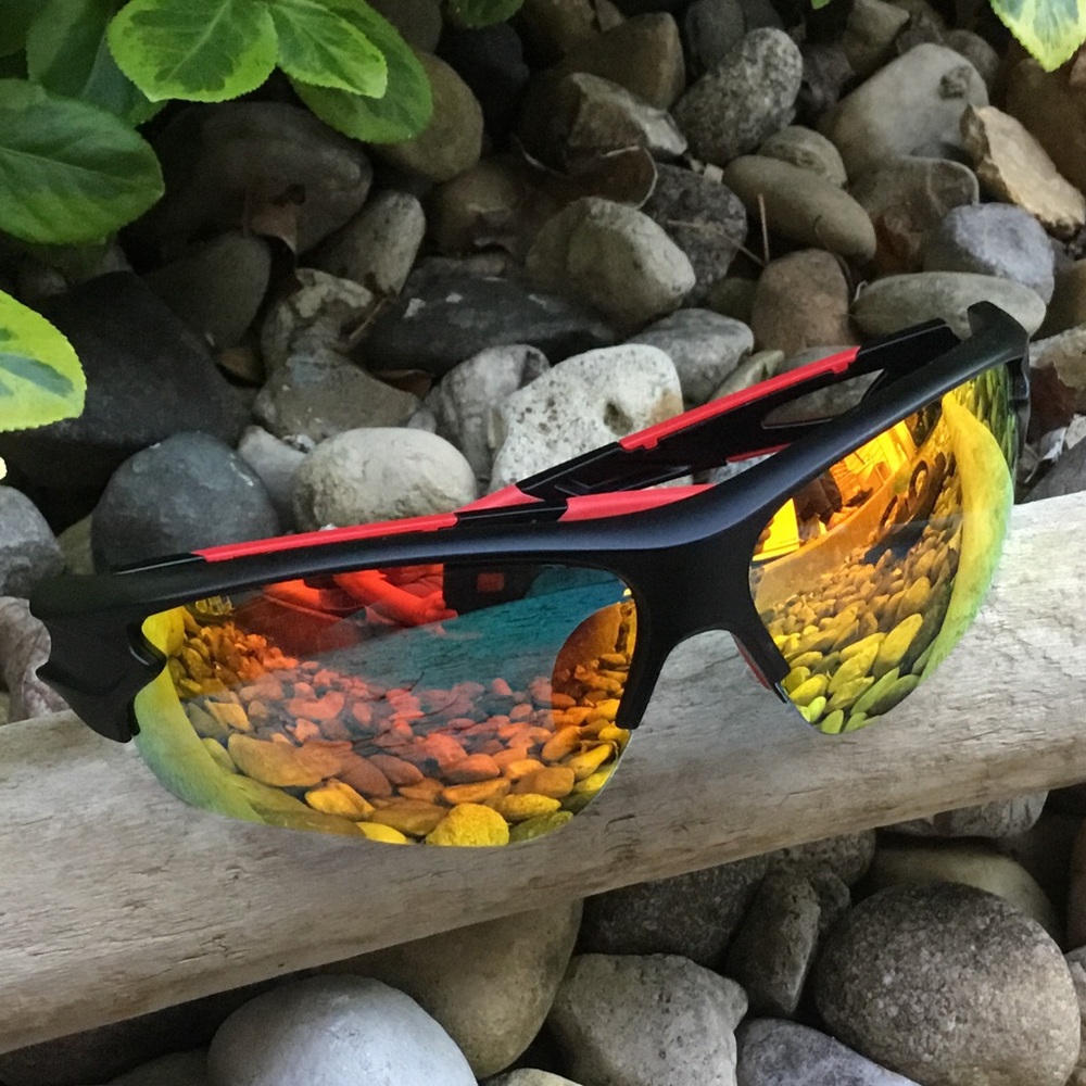 Sporty Black Red Anti-Slip Sunglasses